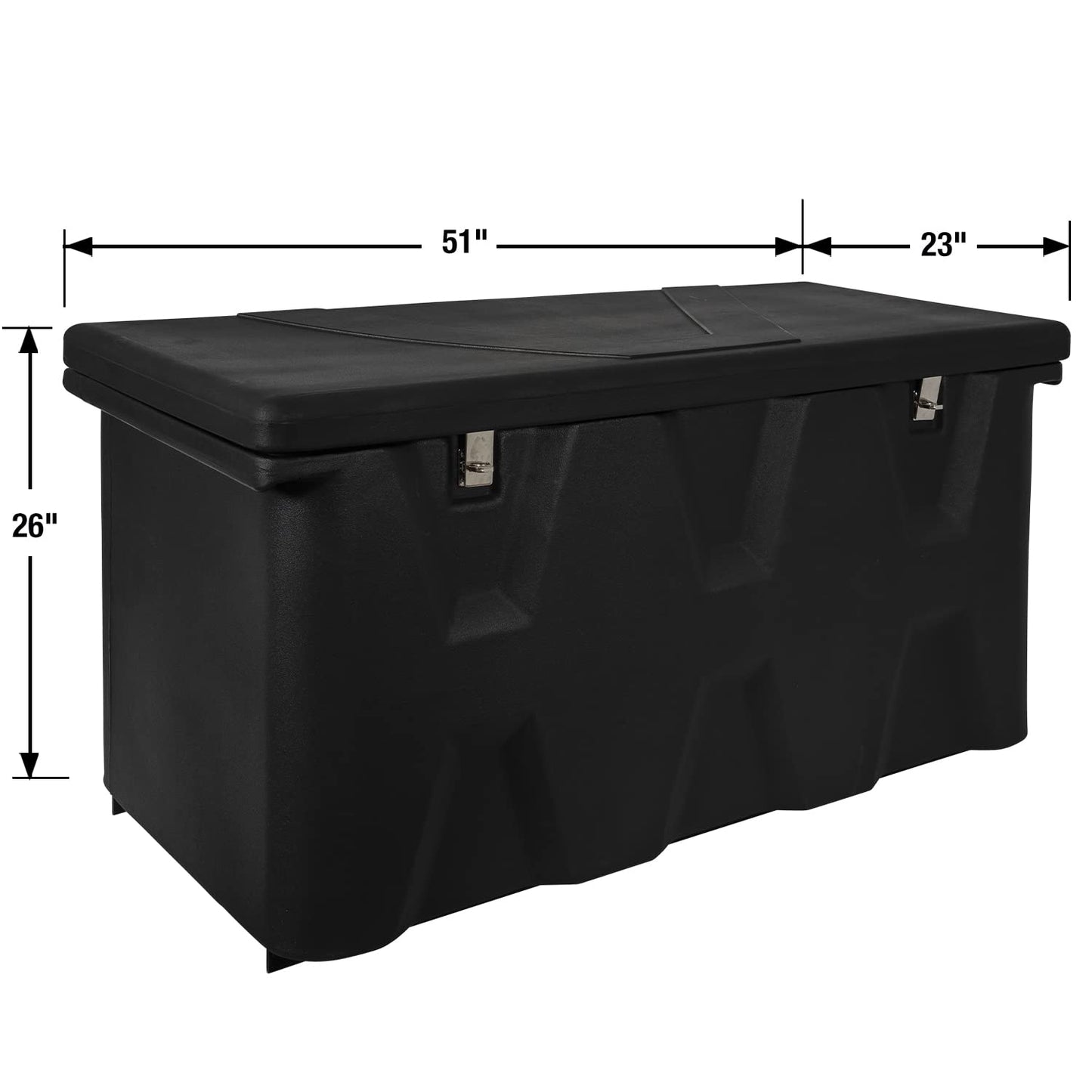 Buyers Products 1707020 Poly Hitch Mounted Cargo Carrier, 23x51x26, Includes Polyethylene Chest, Steel Frame, 5/8in. Hitch Pin, Waterproof Truck Bed Storage & Tool Box, Fits 2 in Receiver, Made in USA