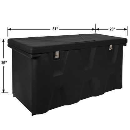Buyers Products 1707020 Poly Hitch Mounted Cargo Carrier, 23x51x26, Includes Polyethylene Chest, Steel Frame, 5/8in. Hitch Pin, Waterproof Truck Bed Storage & Tool Box, Fits 2 in Receiver, Made in USA