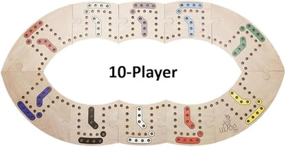 uDog Board Game | Old-Fashioned Fun for 2–12 Players | Made in The USA | Durable Wooden Pieces to Last a Lifetime | Family Game Night (4-Player)