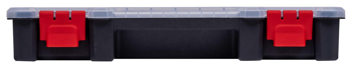 2-Pack Small Parts Organizer Box – Stackable Hardware Storage Organizer Case with 20 Compartments & Dividers – Screw, Nut, Bolt, Drill Bit Organizer for Garage, Workshop, Crafts