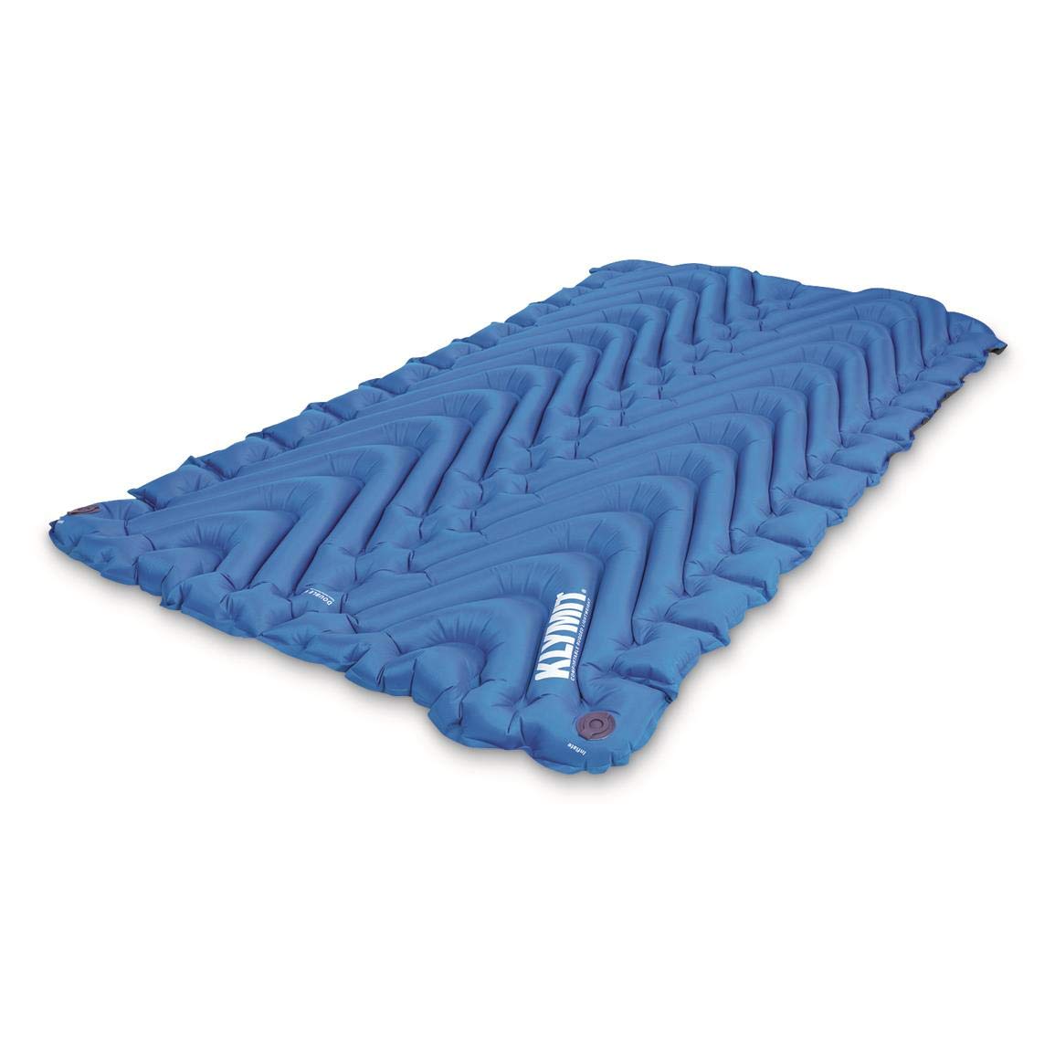 KLYMIT Double V Inflatable Sleeping Pad | Thick, Lightweight, Easy to Inflate, Foldable Air Bed Mattress for Camping & Backpacking