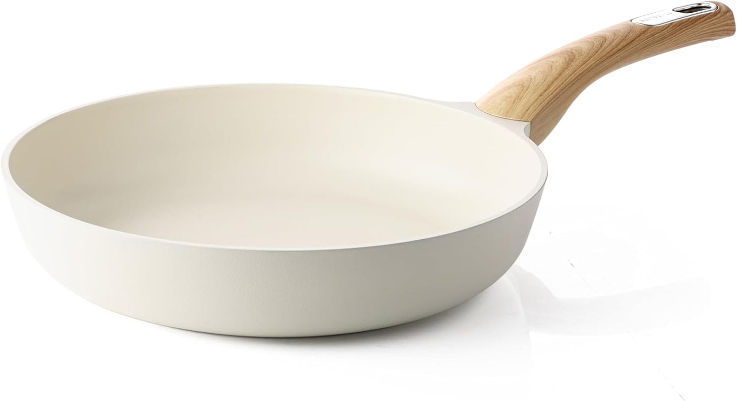 SENSARTE Nonstick Frying Pan - Healthy 8-Inch Omelette Skillet | PFOA Free White Cookware