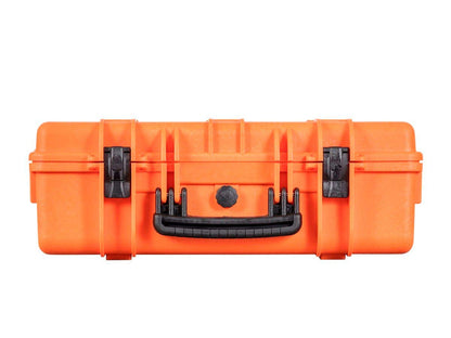 Monoprice Weatherproof Hard Case - 22 x 14 x 8 Inches, With Customizable Foam, Shockproof, IP67, Ultraviolet And Impact Resistant Material, Orange - Pure Outdoor Collection