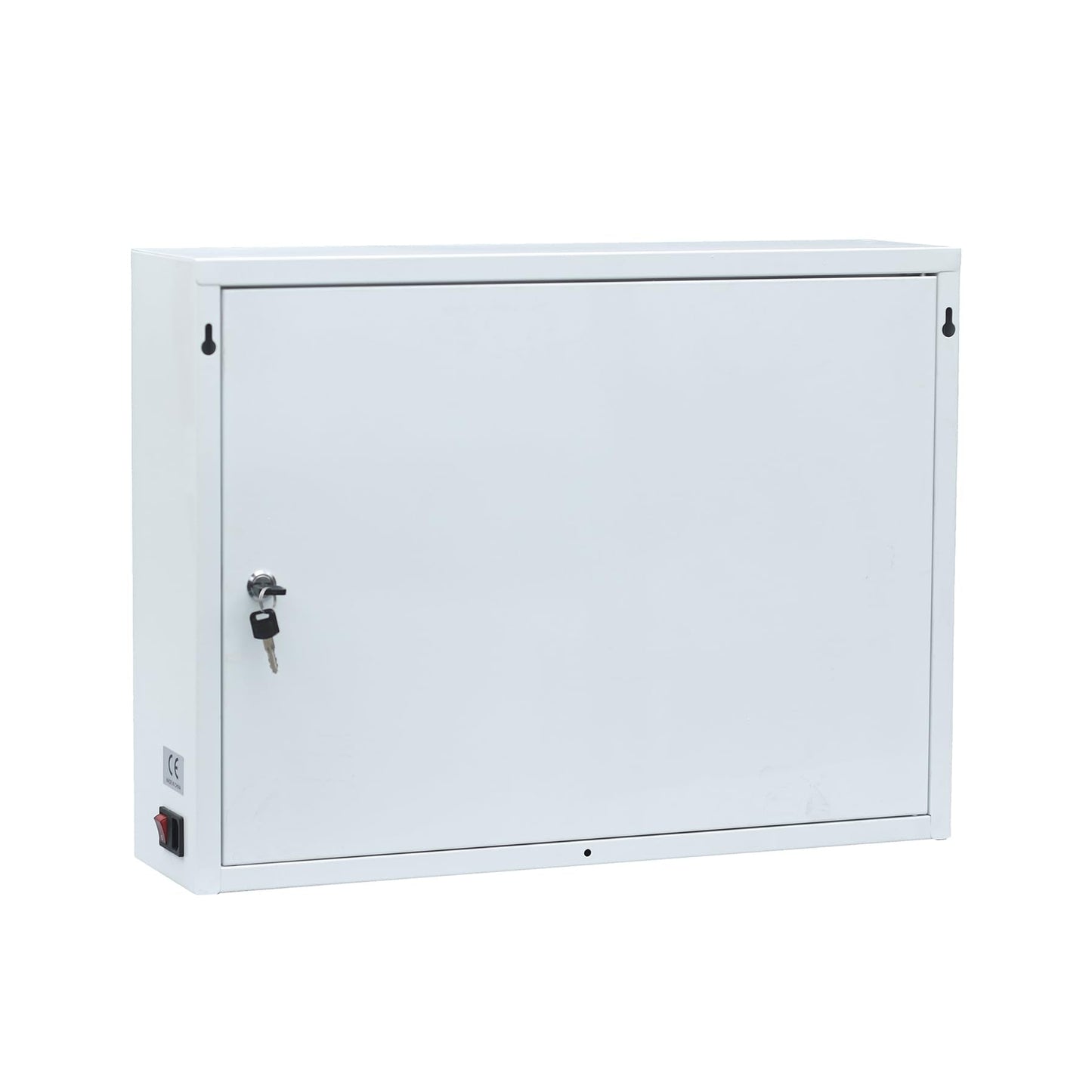 Bpatoimsx Secure and Convenient 12 Slots Cell Mobile Phone Metal Storage Cabinet Lockers with Charger Charging Station Cabinet and Key Lock White - Ideal for Students and Employees or Police Station