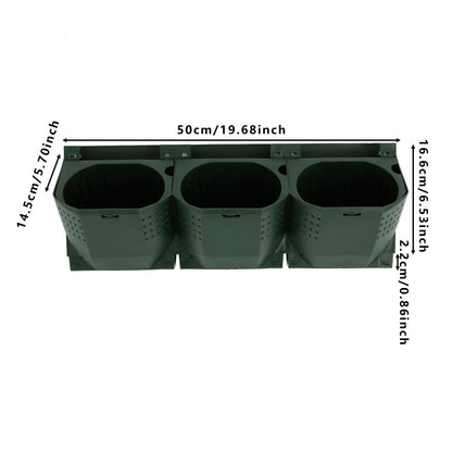 CRYBY Wall Planter, Wall-Mounted Flower Pot Holder Wall Hanging Planter with 36 Pots, Indoor and Outdoor Plant Holder Vase Vertical Wall Decor Plant Stand Vegetables Plant Hanger Box (Army Green)
