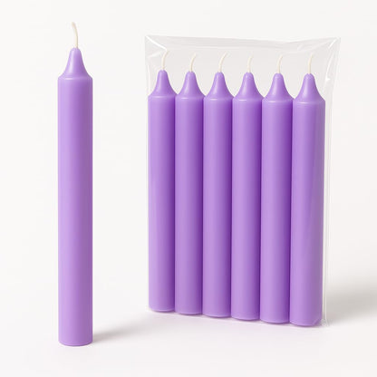 6 Inch Taper Candle 5 Pack Spell, Wicca, Santeria, Energized Candles Velas de 6 Pulgadas Paquete de 5 Velas (Violet 6 Pack)