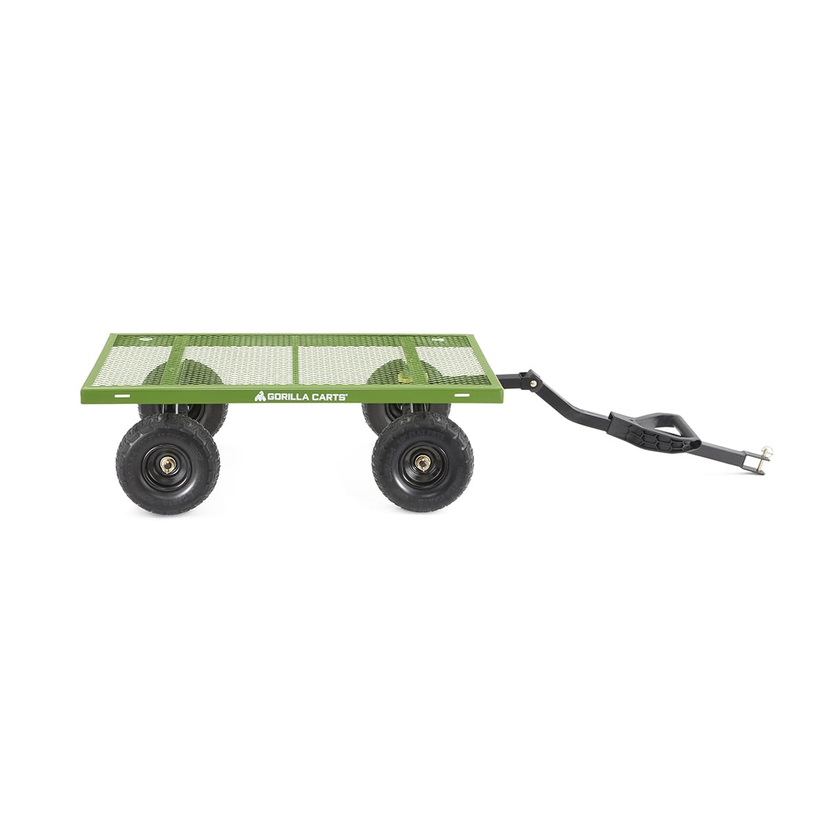 Gorilla Carts Steel Utility Garden Cart with No-Flat Tires, 4 Cubic Feet, 800-Pound Capacity, Green, Amazon Exclusive