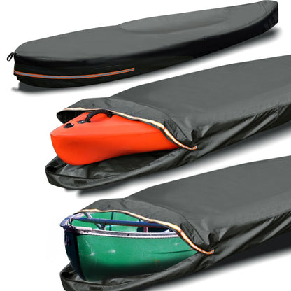 Smikodo 600D Kayak Covers for Outdoor Storage,Kayak Cover 18-20ft Canoe Covers Paddle Board Cover Fit 18-20ft, Protects Against Water,UV,Dust for Outdoor/Indoor Storage Grey