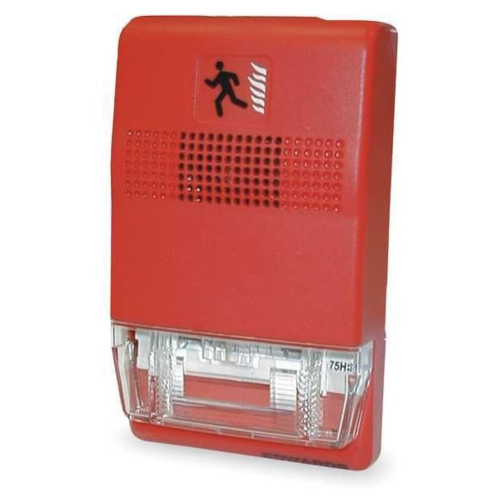 Edwards Signaling Chime Strobe,Red,H 27/32 x L 4 1/2 in EG1R-CVM - 1 Each