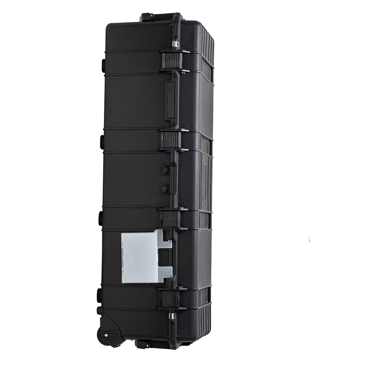 PISKGODSF 44"L x 16"W x 14"H Large Hard Case with Foam, Portable Rolling Hard Case with Wheels, Waterproof Shockproof Dustproof, Suitable for Cameras, Lenses, Camcorder, Instrument, Telescopes (Black)