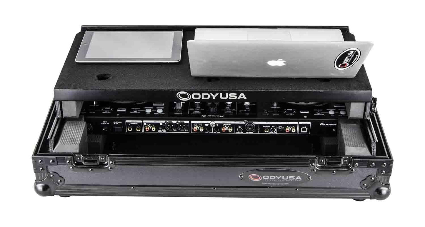 Odyssey FZGSPIDDJ8001BL Black Label Glide Style Controller Case Compatible with Pioneer Ddj-800, 1U Rack Space