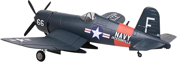 Fms Rc Planes for Adults Remote Control Airplane Warbird F4U Corsair RC Airplane 6CH 1700mm (66.9) Wingspan Blue with Flaps LED Retracts PNP (No Control Battery Charger)