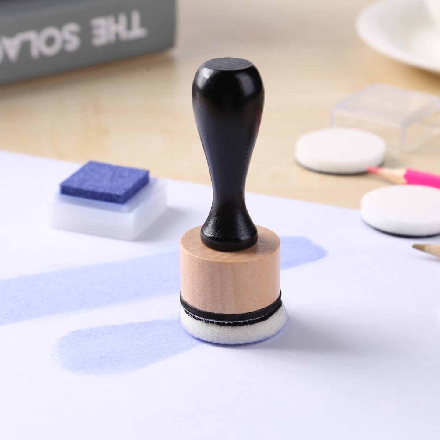 BAOFALI Mini Ink Blending Tool,with Foams Replacement Refill Foam Tool for Foams Scrapbooking Painting Drawing Art Supplies Handle Ink Tools Embossing Stencils