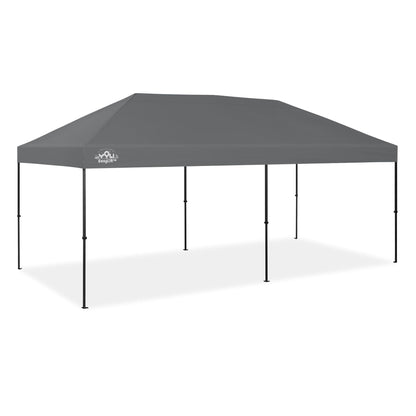 YOLI Fortitude EasyLift 200 Instant Pop-Up Canopy, 10x20 Heavy Duty Pavilion with EasyLift Tech & Heat Reflective Top – Gray