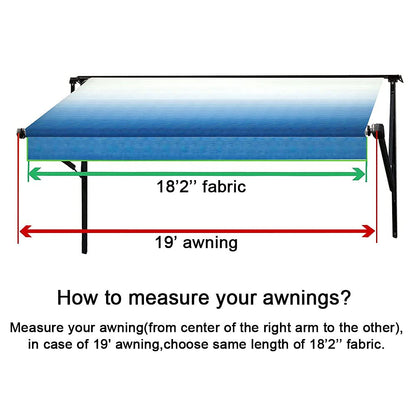 Suncode Premium RV Awning Fabric Replacement, Heavy-Duty Waterproof Vinyl Canopy, Universal Fit for Camper Trailer Motorhome, 19'(Fabric 20'2") Burgundy Fade