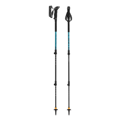 LEKI Makalu Lite AS Trekking Poles - Aluminum Collapsible Lightweight Walking Poles for Hiking - Greenblue Light-Greenblue Dark - 100-135 cm