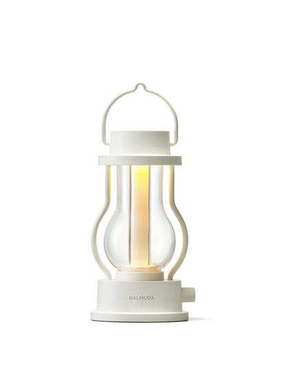 BALMUDA The Lantern | Rechargeable LED Lantern | 3 Light Modes: Candle, Amber, & Warm White | Battery Operated | Lightweight | Water-Resistant | US Version | White