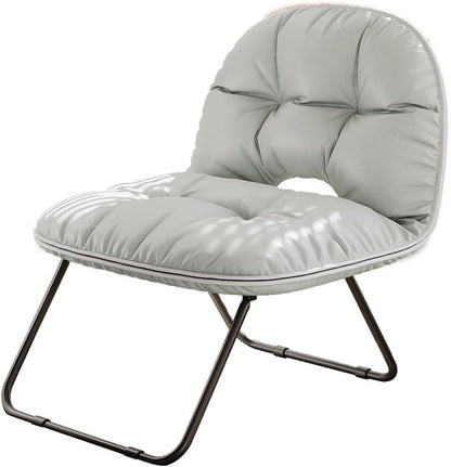 UNM Super Soft Leather Folding Chair - Portable Camping Chair with Heavy-Duty Support | Lightweight & Versatile for Travel, Picnic, Hiking, Fishing, Patio - White