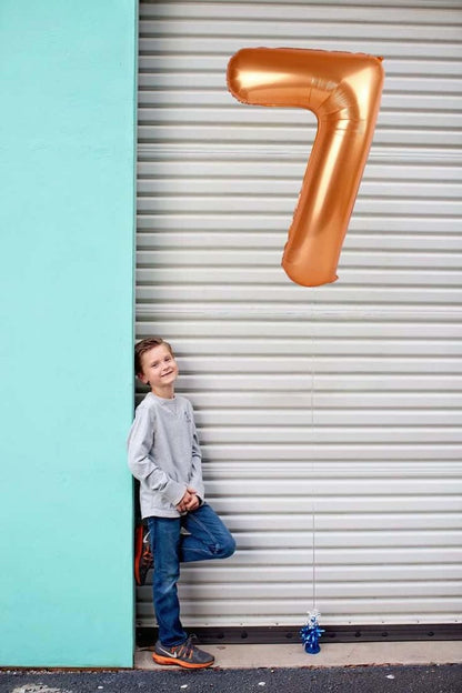 Orange Number 6 Balloon 40 Inch, 6th Birthday Party Decorations for Children, Giant 6 Foil Balloon for Party Supplies
