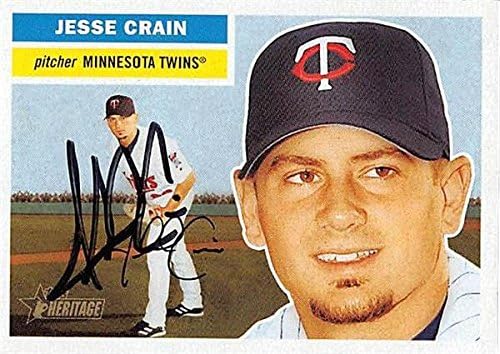 Sports Memorabilia Autograph Warehouse 245110 Jesse Crain Autographed Baseball Card - Minnesota Twins 2005 Topps Heritage - No. 342