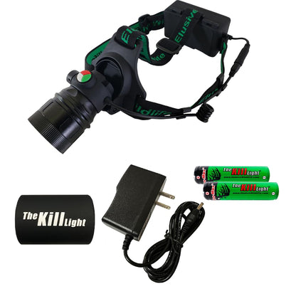 Elusive Wildlife 3-in-1 Hunting Headlamp Kit – Red Green White LEDs, 250+ Yard Long Range High Power Headlight for Hog & Predator Hunting, Camping & Hiking, Zoomable Dimmable LED