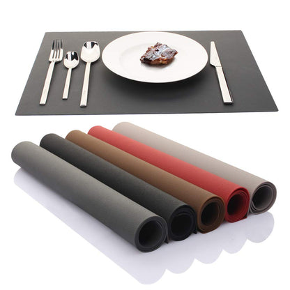 ME.FAN Silicone Placemats [17.7''x12.6''] Heat-Resistant Thicken Non-Slip Tablemats Non-Skid Table Mats Set of 4 (Dark Orange)