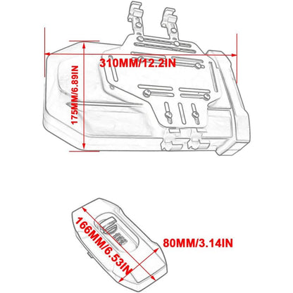 CZLLQXWWCX Motorcycle 450MT Concealed 3.8 Liters Storage Box Expedition Vehicle Universal Toolbox For Motorbike MT450 450 MT CF450 2023 2024-800MT 650MT