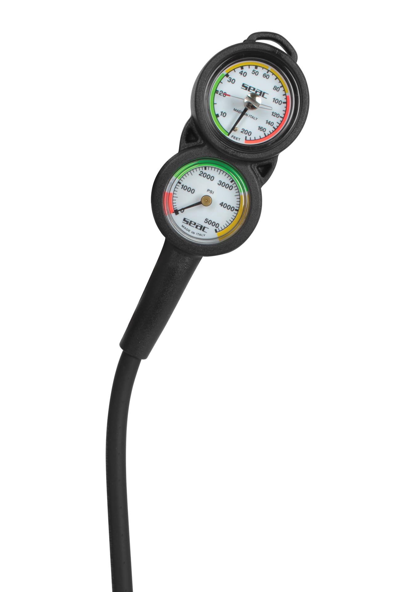SEAC Sub Console 3 Pressure Depth Gauge and Compass, Red, One Size (0600012005000A)