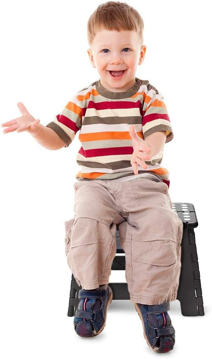 ACSTEP Folding Step Stool - Sturdy 9-Inch Collapsible Design for Kids & Adults | Non-Slip, Lightweight, 300 lbs Capacity