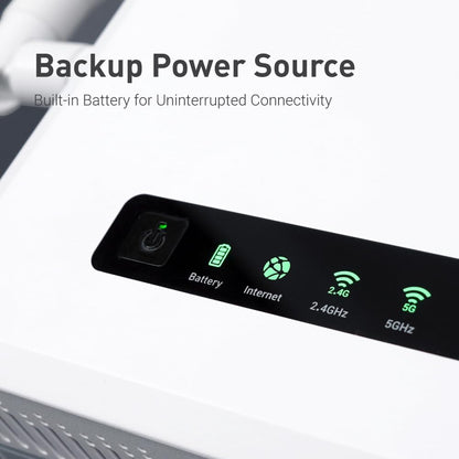 GL.iNet GL-XE3000 (Puli AX) 5G Router with Dual SIM Card Slot, Wi-Fi 6 Cellular Routers, Built-in Battery, Multi-WAN, VPN, OpenWrt, Secure 5G Router for Office, Retail, Events, Business