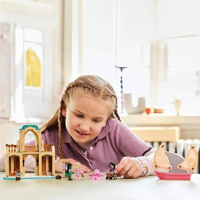LEGO Wicked Glinda Elphaba and Nessarose at Shiz University Building Kit for Kids with Toy Boat and Dolls Gift for Girls and Boys from 7 Years Who Love Dollhouses 75681