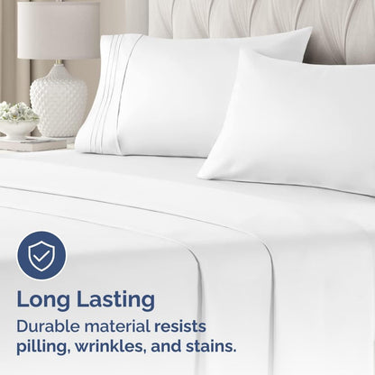 King Pillow Cases by [Brand Name] - Ultra Soft Hotel Quality Covers | Wrinkle-Free & Fade Resistant - 2 Piece Set in White