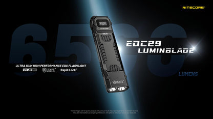 EdisonBright Nitecore EDC29 6500 Lumen USB Rechargeable Slim Body LED Flashlight EBR Charging Adapter