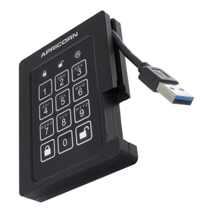 Apricorn 4TB Aegis Padlock SSD 256-Bit, FIPS 140-2 Level 2 Validated Ruggedized USB 3.0 Encrypted External Portable Drive (ASSD-3PL256-4TBF)