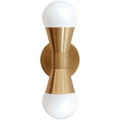 Dainolite 2 Light Wall Sconce Aged Brass Finish Model FOR-72W-AGB