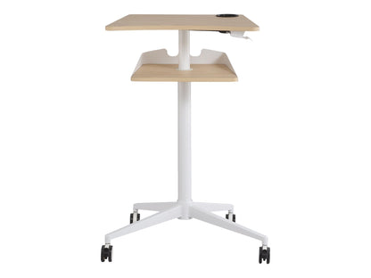 Safco 1944NA VUM Pneumatic Height-Adjustable Stand-Up Mobile Laptop Computer Workstation, Mobile Computer Cart, 22.875" D x 30.75" W x 48.25" H