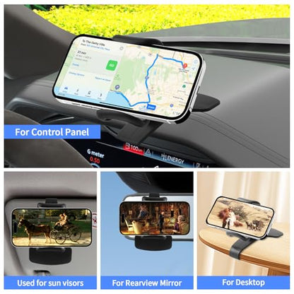 Universal Car Phone Holder Mount,360°Rotation Dashboard Phone Holder for Your Car Accessories,car Phone Mount with 4 to 7" Smartphones