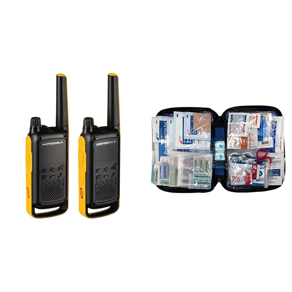 Motorola Solutions T470 Two-Way Radios and First Aid Only 442 All-Purpose First Aid Kit