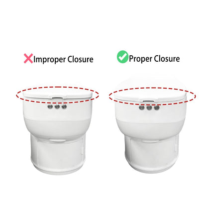 Modiwell Dry Flush RV Toilet, Waterless Self-Contained Rechargeable Sealing Toilet, Easier to Use, Ideal for RVs - Loo Seal R1808