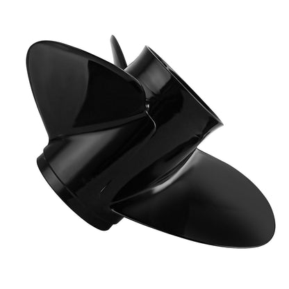 MARKGOO Propeller 14x13 Pitch RH 15 Spline Tooth with Flo-Torq II Hub Kit for Mercury Black Max Outboard 40 50 60 70 75 80 90 100 115 125 140 HP Boat Motor Engine Parts Aluminum Prop 48-77340A45