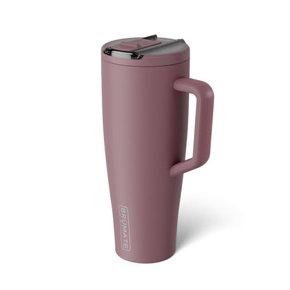 BrüMate Era Flip 40oz Tumbler with 100% Leakproof Covered Straw Lid | Hygienic Covered Straw | Insulated Stainless Steel Water Bottle with Handle | Cup Holder Friendly | BPA-Free (Rose Taupe)