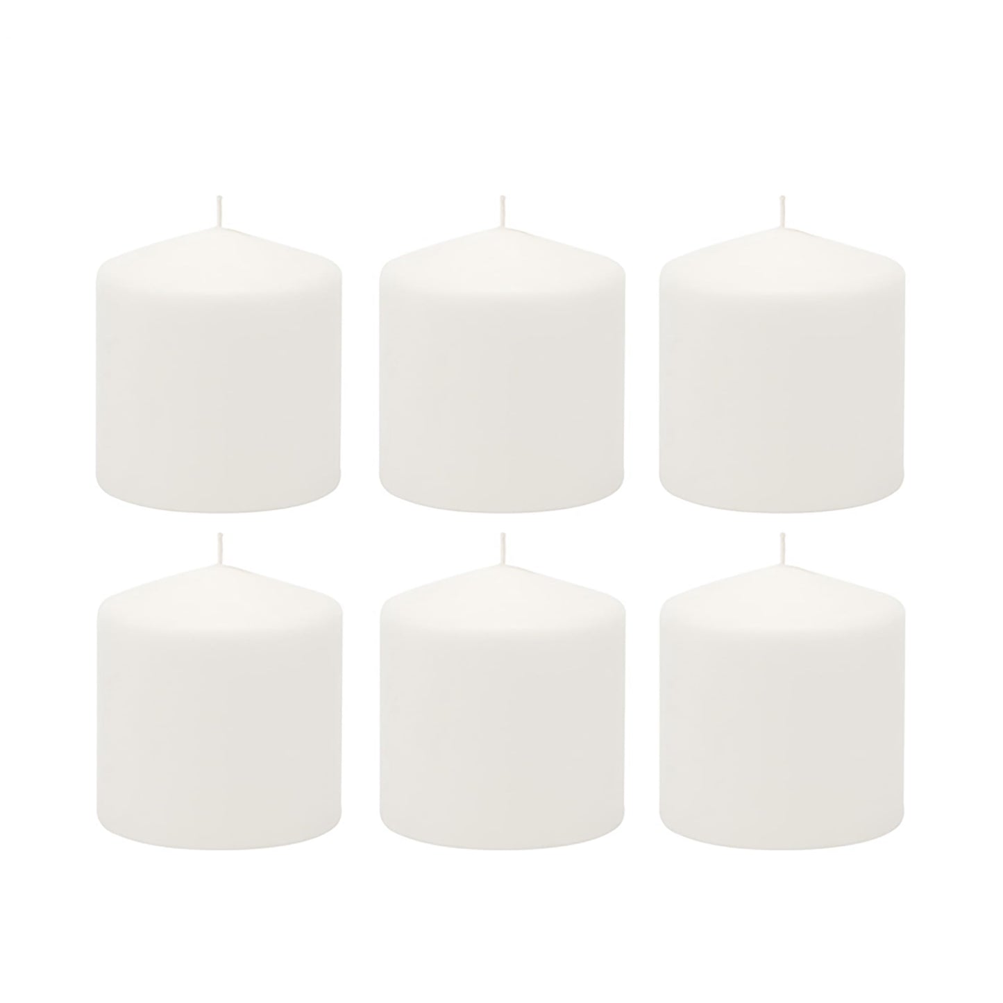 Stonebriar Unscented White Tall Pillar Candles, 18 Hour Burning Candle Pillars, Perfect for Decor, Weddings, Emergencies 3" X 3", 6 count