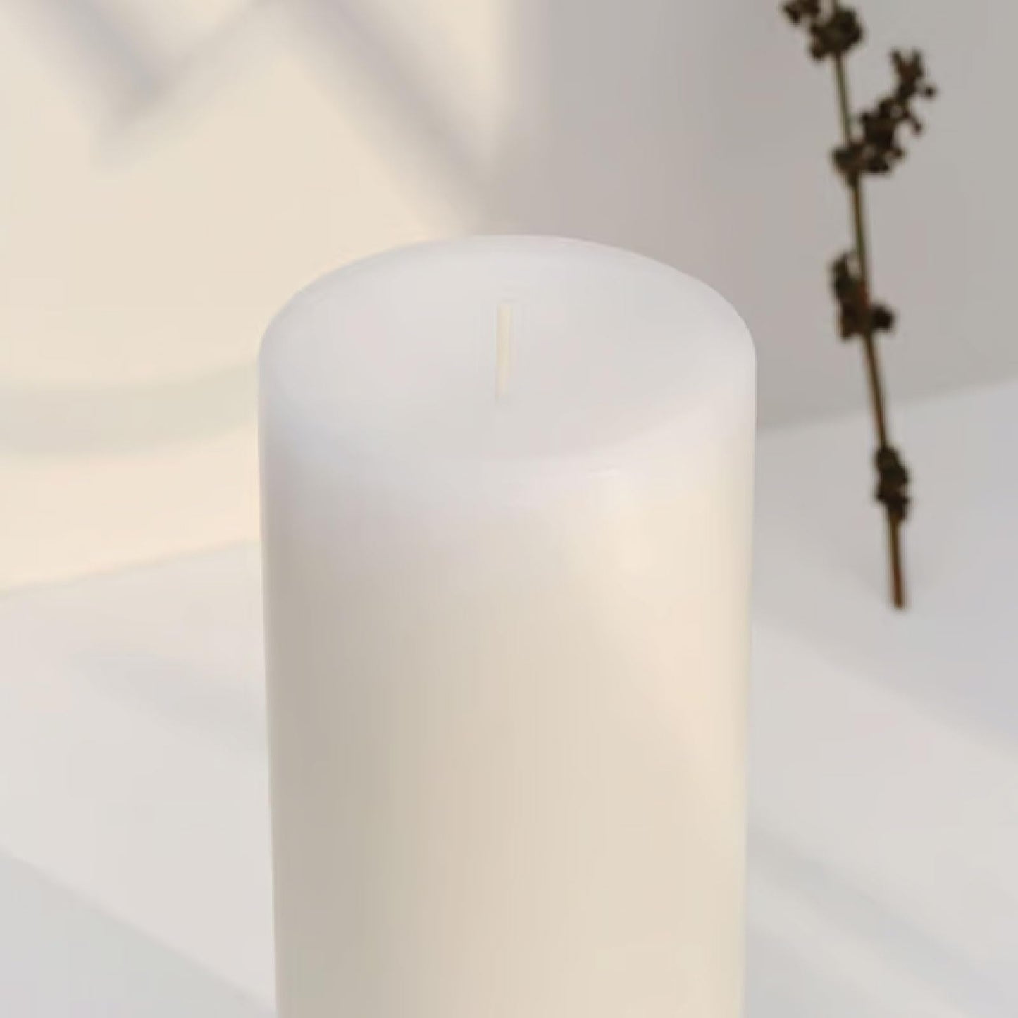 Bougies La Française Unscented Pillar Candle, White, Made in Tunisia, Ready-to-Light Cotton Wick Included, Vegetable Wax Decorative Candle, 3.15" Diameter × 7.87" Tall, Approx. 125-Hour Burn Time