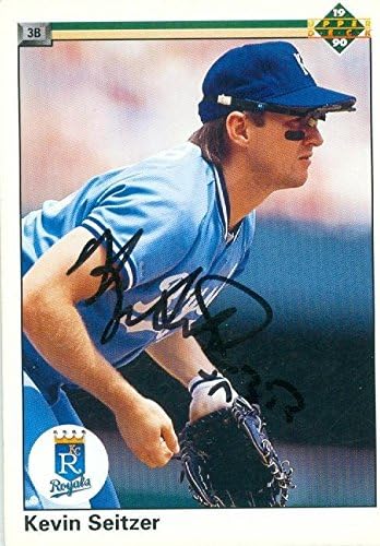 Sports Memorabilia Autograph Warehouse 247253 Kevin Seitzer Autographed Baseball Card - Kansas City Royals 1990 Upper Deck - No. 363
