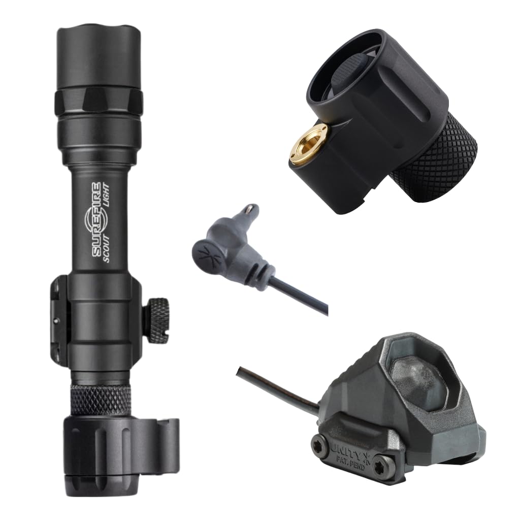 Z-BOLT® Dual Switch Cable Port Tailcap (Matte Black) for 3V/6V Malkoff, Blazer LEP & LED 18350/18650 Light Bodies & Surefire M300/340/M600/640DF Lights (DS00 Type Functionality)