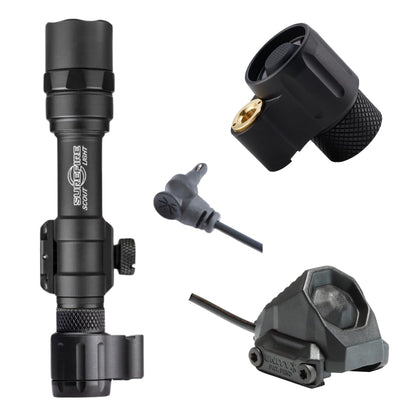 Z-BOLT® Dual Switch Cable Port Tailcap (Matte Black) for 3V/6V Malkoff, Blazer LEP & LED 18350/18650 Light Bodies & Surefire M300/340/M600/640DF Lights (DS00 Type Functionality)