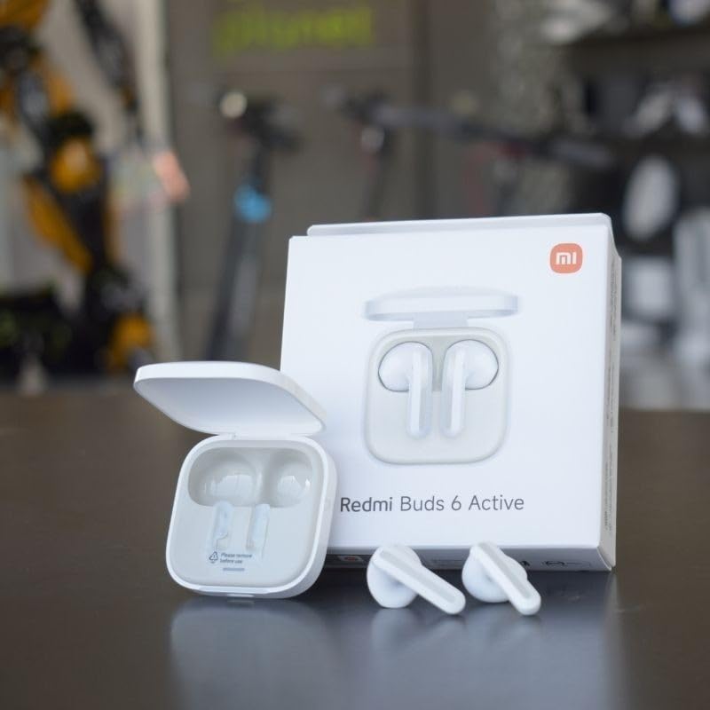 Xiaomi Redmi Buds 6 Active Wireles Earbuds (Global Version), Bluetooth 5.4 in-Ear Headphones, 30H Long Battery Life,Noise Cancellation for Calls, 5 Tuning Modes, IPX4 Waterproof - (White)