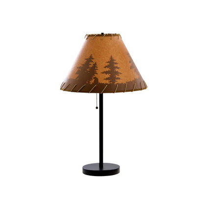 Catalina Lighting Rustic Cabin Lodge 3-Piece Table & Floor Lamp Set, LED Bulb NOT Included, 58", Forest Print, Set of 3