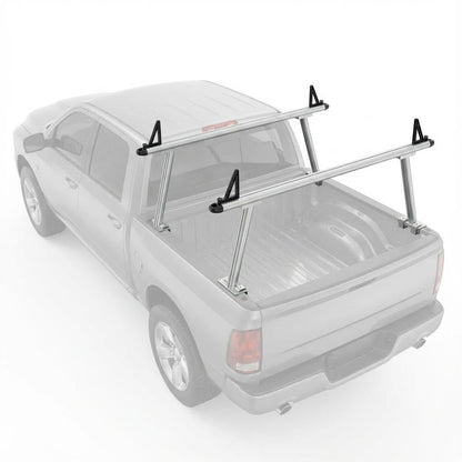 Aluminum Truck Rack, 71"x34" Ladder Rack for Truck, 800lbs Capacity with 8 Non-Drilling c-Clamps, Heavy Duty Truck Bed Rack Two-Bar Set for Kayak, Lumber