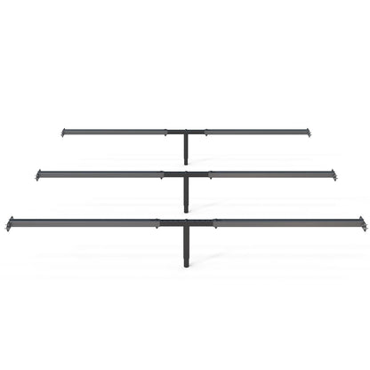Bed Frame Support System 3Pack 58in-68in, Adjustable Bed Frame Center Support, Bed Support Slats for Queen and King Mattress, Box Springs, and Universal Bed Foundations (Black/3pack, 70Inch-80Inch)